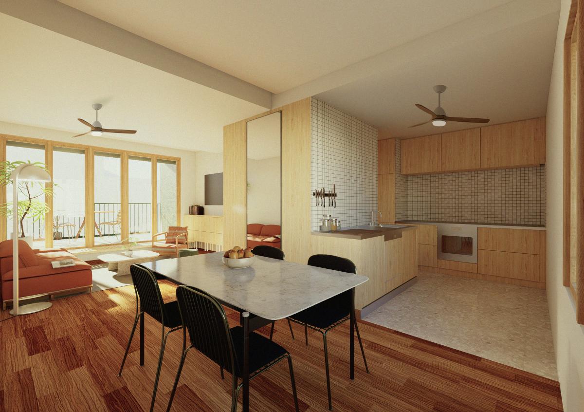 Vente sur plan – T4 au deuxième étage avec loggia